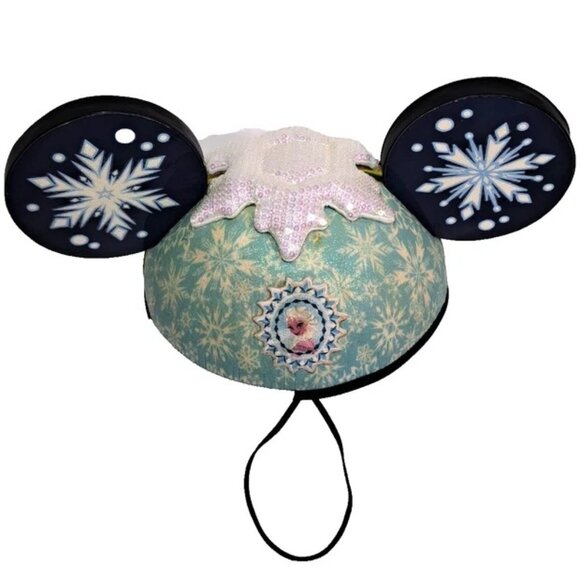NEW DISNEY PARKS FROZEN ELSA & ANNA TWO SIDED MICKEY EARS HAT ADULT SIZE - Picture 2 of 8